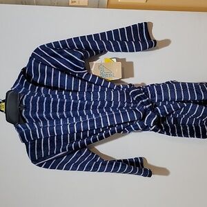 Fleece striped robe